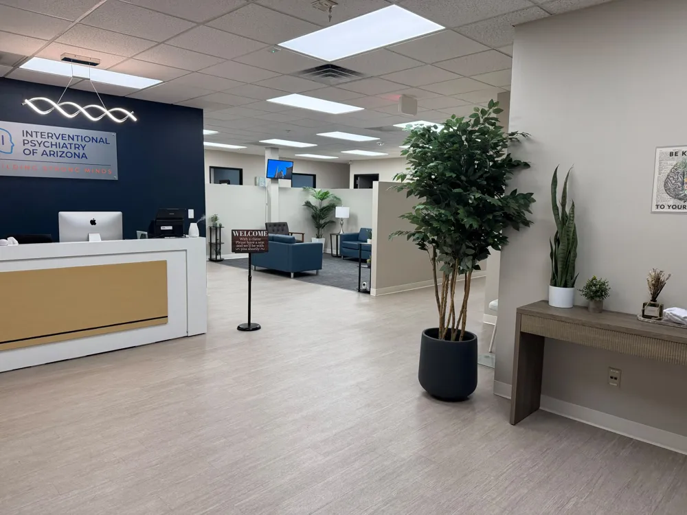 Reception desk and entrance at our Phoenix office