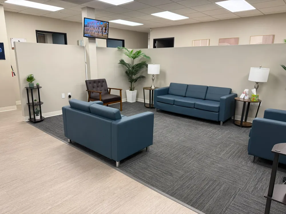 Sofas and chairs in our Phoenix waiting area